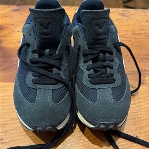 Veja Charcoal and Black Lace-Up Sneakers